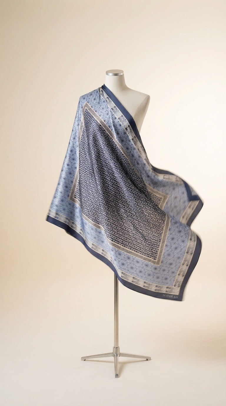Sapphire Warisan shawl